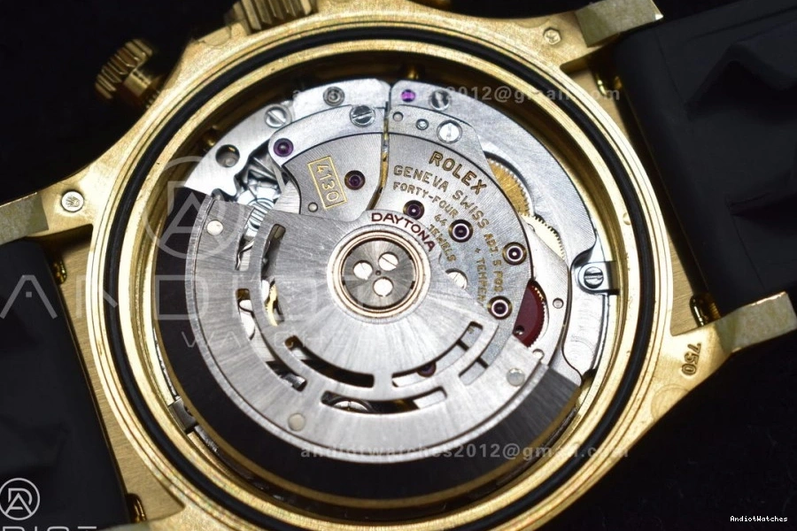 Best 759 Daytona 116518 Black Oysterflex 1:1 Dial Breathable SA Rubber Strap on Edition Clean 1202